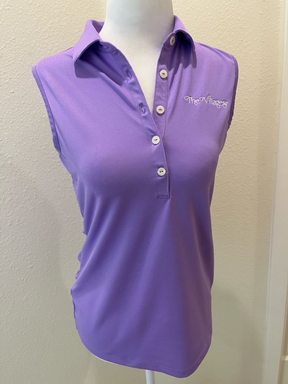 Greg Norman Collection Lavender Purple Sleeveless ‘The Villages’ Golf Polo Tank